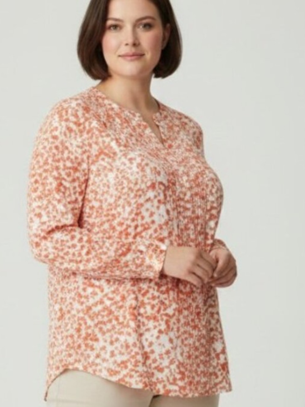 Talbots Pleat front Blouse 2x